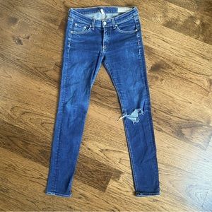 Rag & Bone Ripped Skinny Jeans